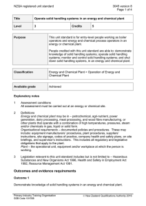 NZQA registered unit standard 3045 version 8  Page 1 of 4
