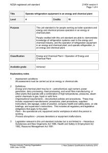 NZQA registered unit standard 21454 version 4  Page 1 of 4