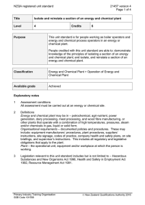 NZQA registered unit standard 21457 version 4  Page 1 of 4