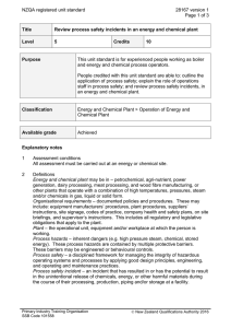 NZQA registered unit standard 28167 version 1  Page 1 of 3