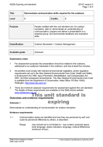 NZQA Expiring unit standard 20147 version 5  Page 1 of 4