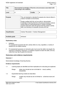 NZQA registered unit standard 20145 version 3  Page 1 of 5