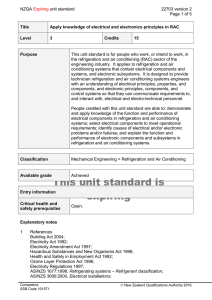 NZQA unit standard 22703 version 2
