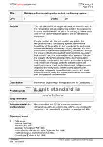 NZQA unit standard 22704 version 2