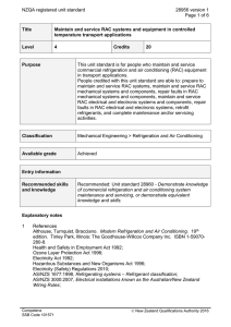 NZQA registered unit standard 28956 version 1  Page 1 of 6