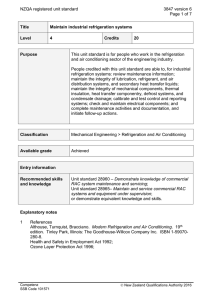 NZQA registered unit standard 3847 version 6  Page 1 of 7