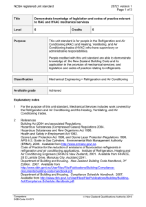NZQA registered unit standard 26721 version 1  Page 1 of 3