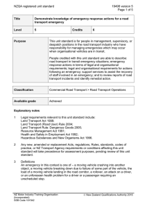 NZQA registered unit standard 19498 version 5  Page 1 of 5