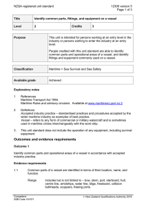 NZQA registered unit standard 12306 version 5  Page 1 of 3