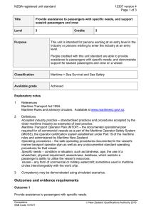 NZQA registered unit standard 12307 version 4  Page 1 of 3