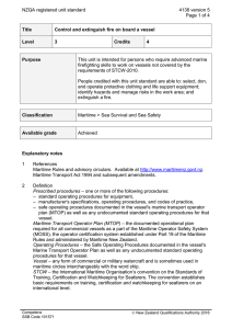NZQA registered unit standard 4138 version 5  Page 1 of 4