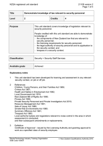 NZQA registered unit standard 21106 version 2  Page 1 of 4