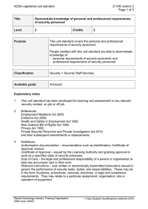 NZQA registered unit standard 21108 version 2  Page 1 of 3