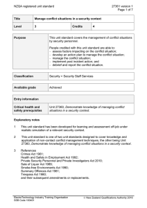 NZQA registered unit standard 27361 version 1  Page 1 of 7