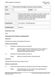 NZQA registered unit standard 4255 version 5  Page 1 of 4