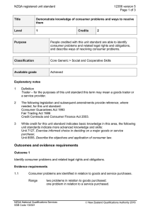 NZQA registered unit standard 12356 version 5  Page 1 of 3