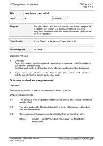 NZQA registered unit standard 7125 version 5  Page 1 of 3