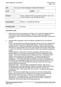NZQA registered unit standard 6146 version 6  Page 1 of 3