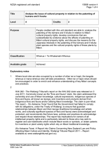 NZQA registered unit standard 15996 version 4  Page 1 of 4