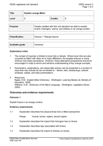 NZQA registered unit standard 18352 version 3  Page 1 of 3