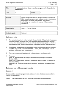 NZQA registered unit standard 18356 version 3  Page 1 of 3