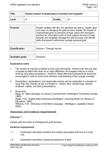 NZQA registered unit standard 18358 version 3  Page 1 of 3