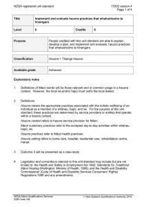 NZQA registered unit standard 15302 version 4  Page 1 of 4