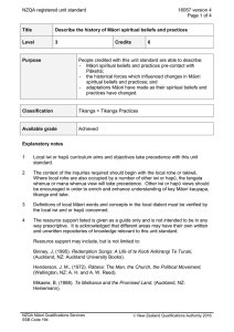 NZQA registered unit standard 16057 version 4  Page 1 of 4