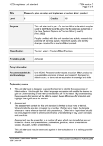 NZQA registered unit standard 17394 version 5  Page 1 of 4