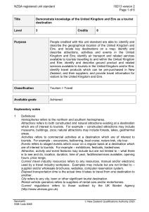 NZQA registered unit standard 18213 version 2  Page 1 of 6