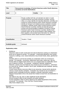 NZQA registered unit standard 26462 version 1  Page 1 of 6