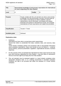 NZQA registered unit standard 26465 version 1  Page 1 of 4
