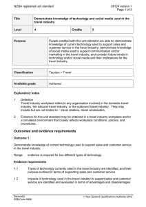 NZQA registered unit standard 28124 version 1  Page 1 of 3