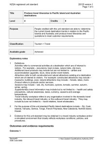 NZQA registered unit standard 28125 version 1  Page 1 of 3