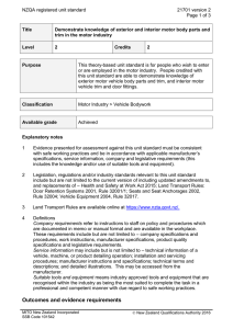 NZQA registered unit standard 21701 version 2  Page 1 of 3