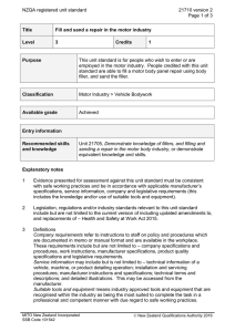 NZQA registered unit standard 21710 version 2  Page 1 of 3