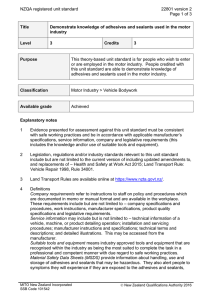 NZQA registered unit standard 22801 version 2  Page 1 of 3
