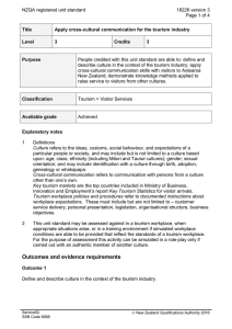 NZQA registered unit standard 18226 version 3  Page 1 of 4