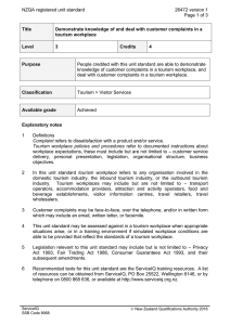 NZQA registered unit standard 26472 version 1  Page 1 of 3