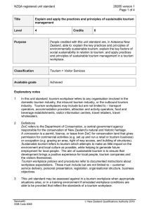 NZQA registered unit standard 28285 version 1  Page 1 of 4