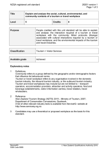NZQA registered unit standard 26261 version 1  Page 1 of 3