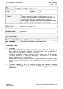 NZQA registered unit standard 5554 version 5  Page 1 of 5