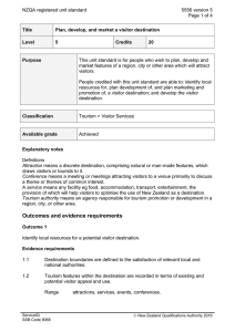 NZQA registered unit standard 5556 version 5  Page 1 of 4