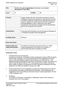 NZQA registered unit standard 22446 version 2  Page 1 of 5