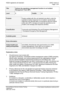 NZQA registered unit standard 22447 version 2  Page 1 of 4