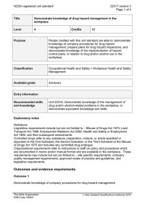 NZQA registered unit standard 22317 version 3  Page 1 of 4