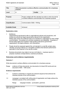 NZQA registered unit standard 16612 version 4  Page 1 of 2