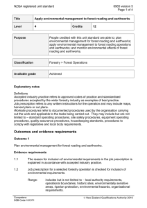 NZQA registered unit standard 6965 version 5  Page 1 of 4