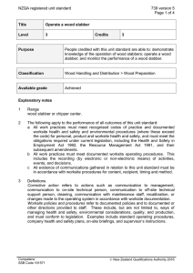 NZQA registered unit standard 739 version 5  Page 1 of 4