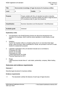 NZQA registered unit standard 11637 version 5  Page 1 of 3